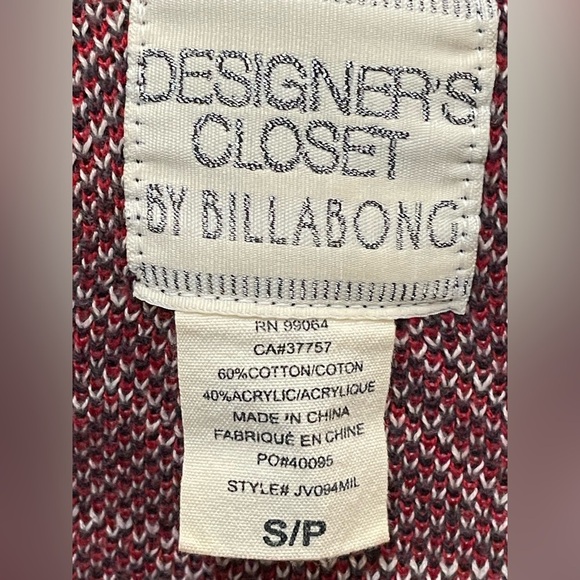 Designer's Closet by Billabong Aztec Tribal Cardigan Sweater Fringe Boho Small - Picture 7 of 12